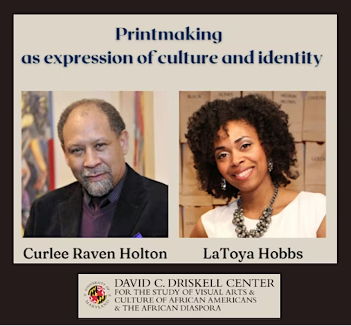 Event Flyer for David C Driskell Center 2023 Lecture Series: Printmaking