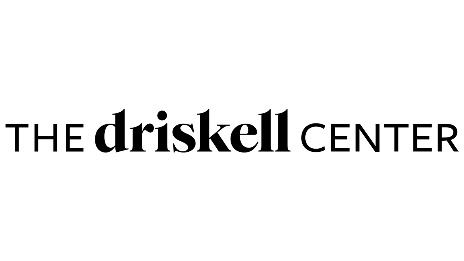 The Driskell Center black letter on white font 
