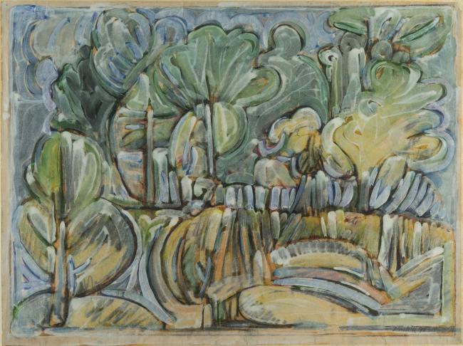 David C. Driskell Landscape Near Lake